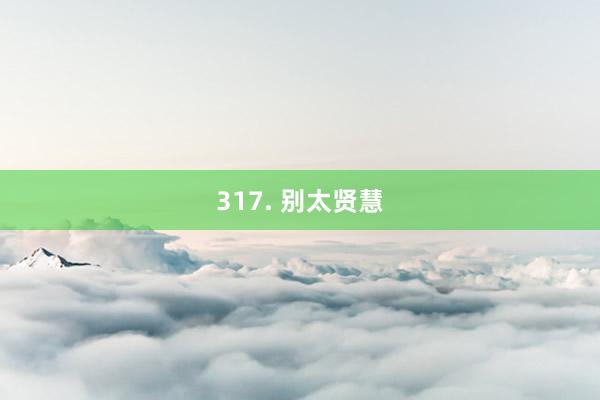 317. 别太贤慧