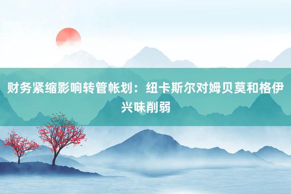 财务紧缩影响转管帐划：纽卡斯尔对姆贝莫和格伊兴味削弱