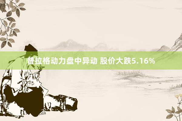 普拉格动力盘中异动 股价大跌5.16%