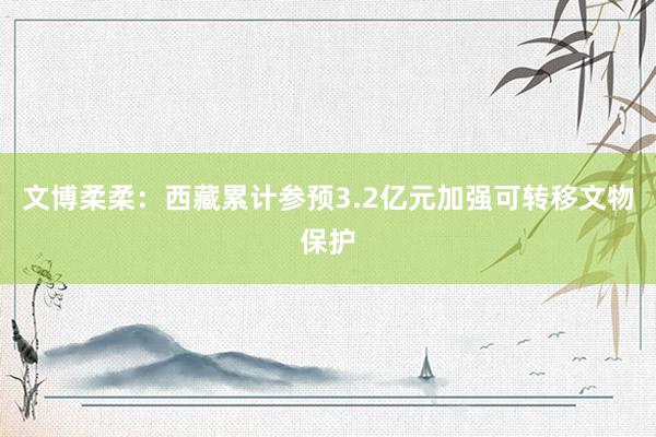 文博柔柔：西藏累计参预3.2亿元加强可转移文物保护